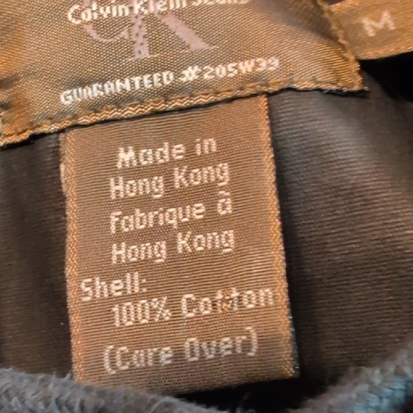 Vintage Calvin Klein Jeans Charcoal Lace-Up Rain Jacket Y2K 90's - Picture 3 of 13